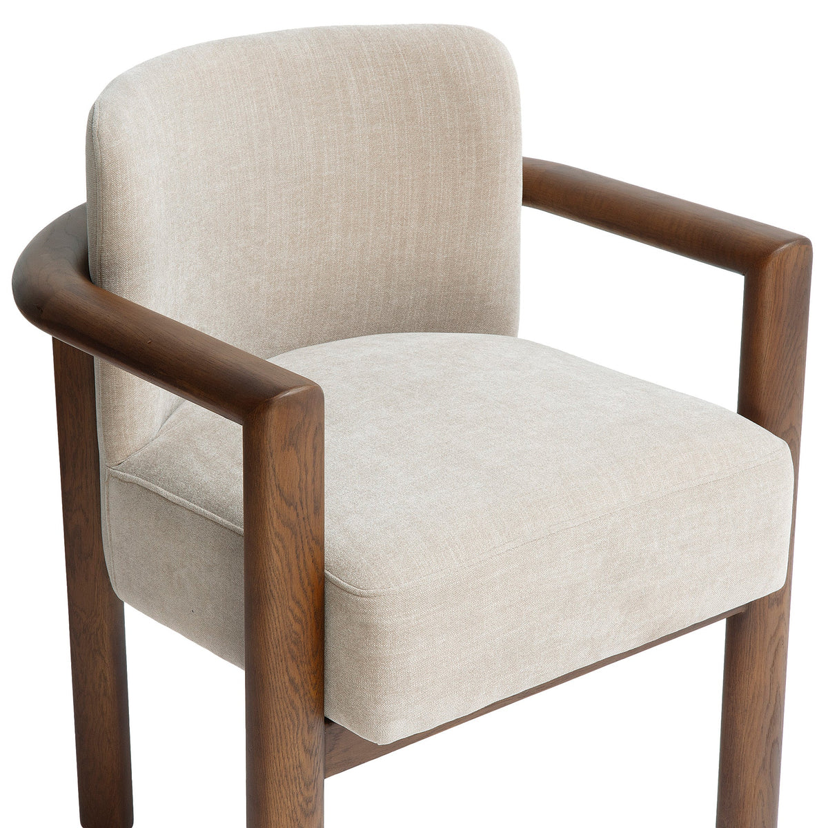 Irma Textured Performance Velvet Dining Chair rear view showing sculptural silhouette
