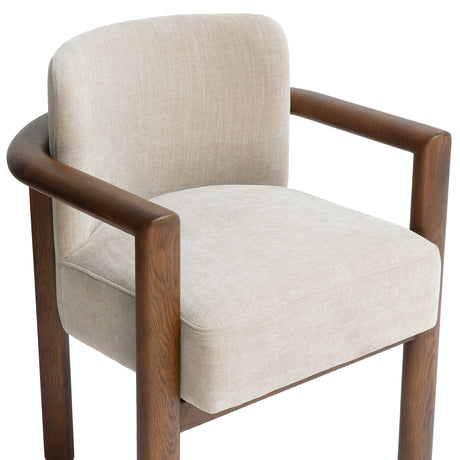 Irma Textured Performance Velvet Dining Chair rear view showing sculptural silhouette