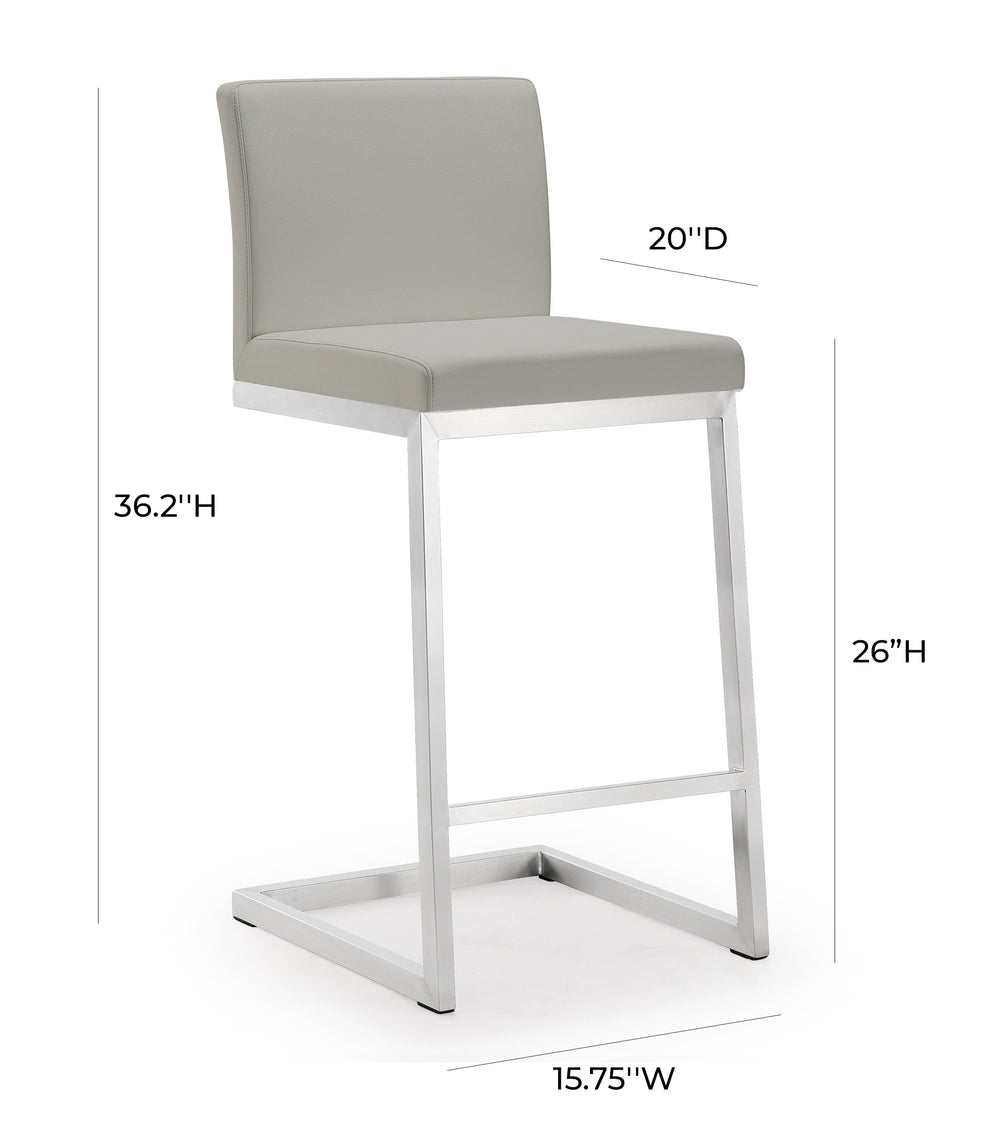 Parma Performance Vegan Leather Counter Stool - Set of 2 dimensions