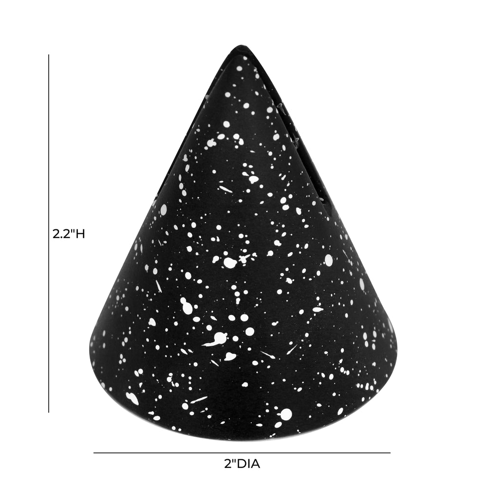 Gabby Speckled Cone Card Holder - Set of 4 dimensions
