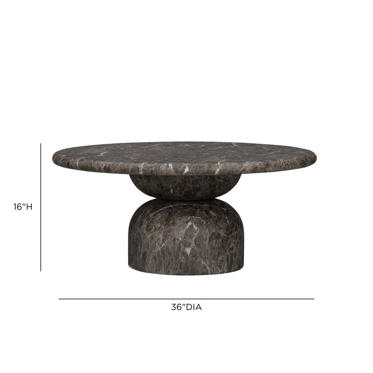 Cynthia 36" Concrete Indoor/Outdoor Coffee Table - View 20