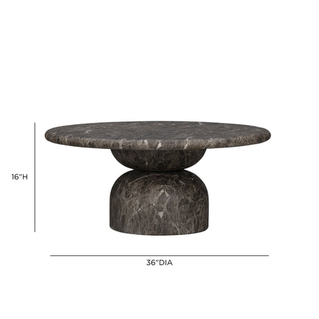 Cynthia 36" Concrete Indoor/Outdoor Coffee Table - View 20