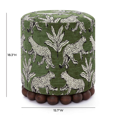 Dex ottoman with neutral upholstery complementing contemporary sofa