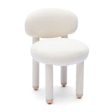 Manu Performance Fabric Side Chair showing compact footprint suited for small spaces
