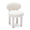 Manu Performance Fabric Side Chair showing compact footprint suited for small spaces