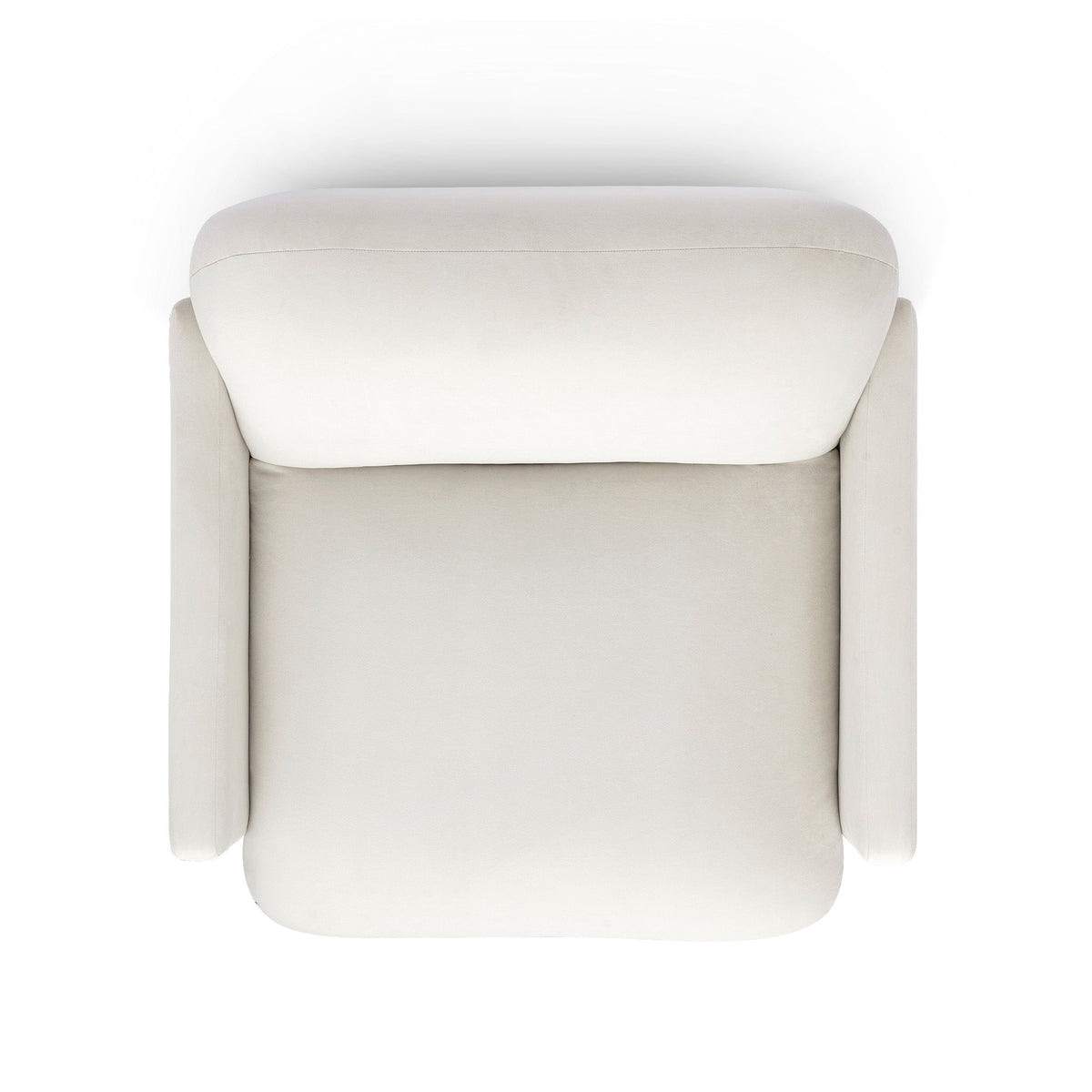 Azalea Performance Velvet Accent Chair back view displaying seamless velvet upholstery