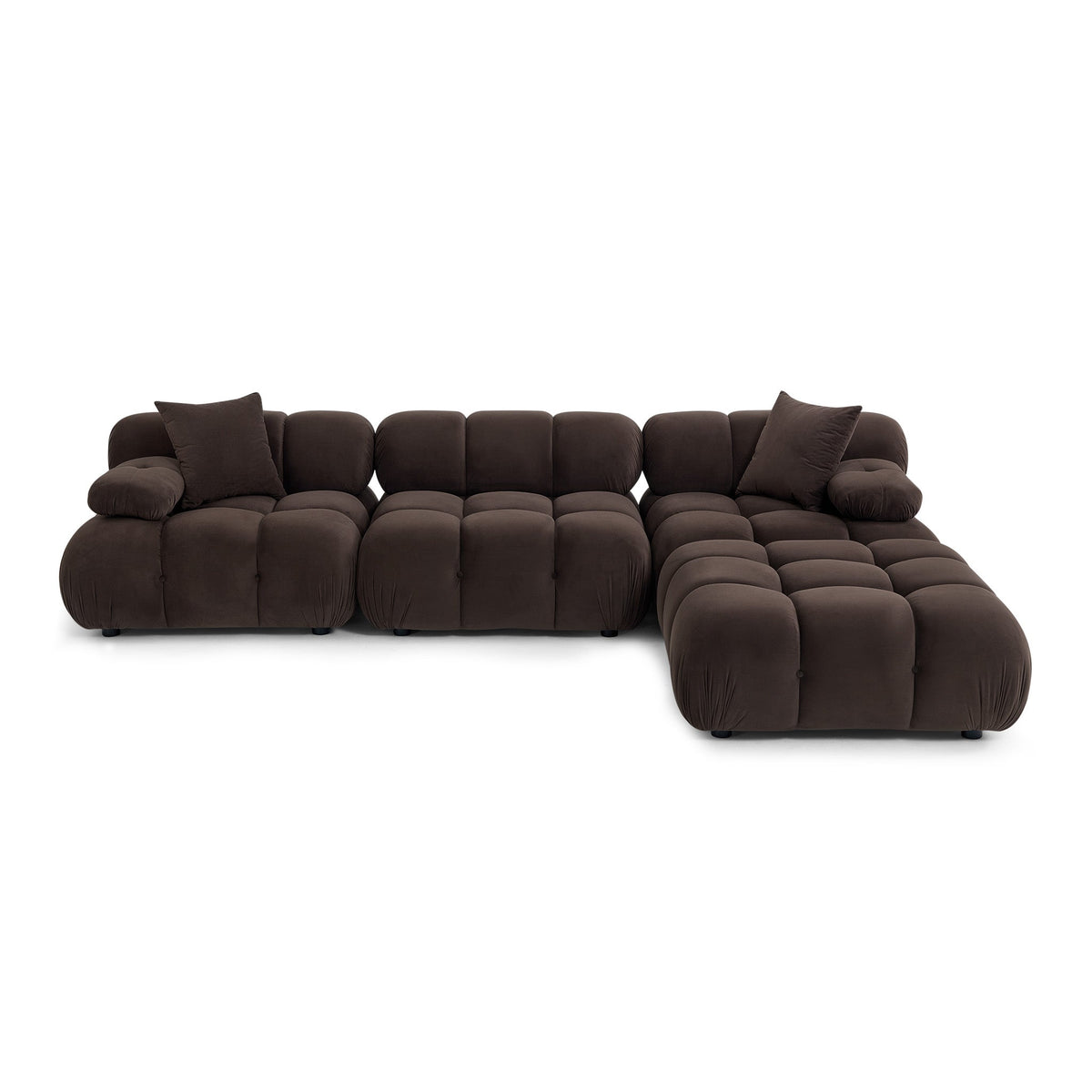 Calliope armless chair module isolated view showing tight seat construction