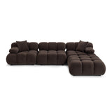 Calliope armless chair module isolated view showing tight seat construction