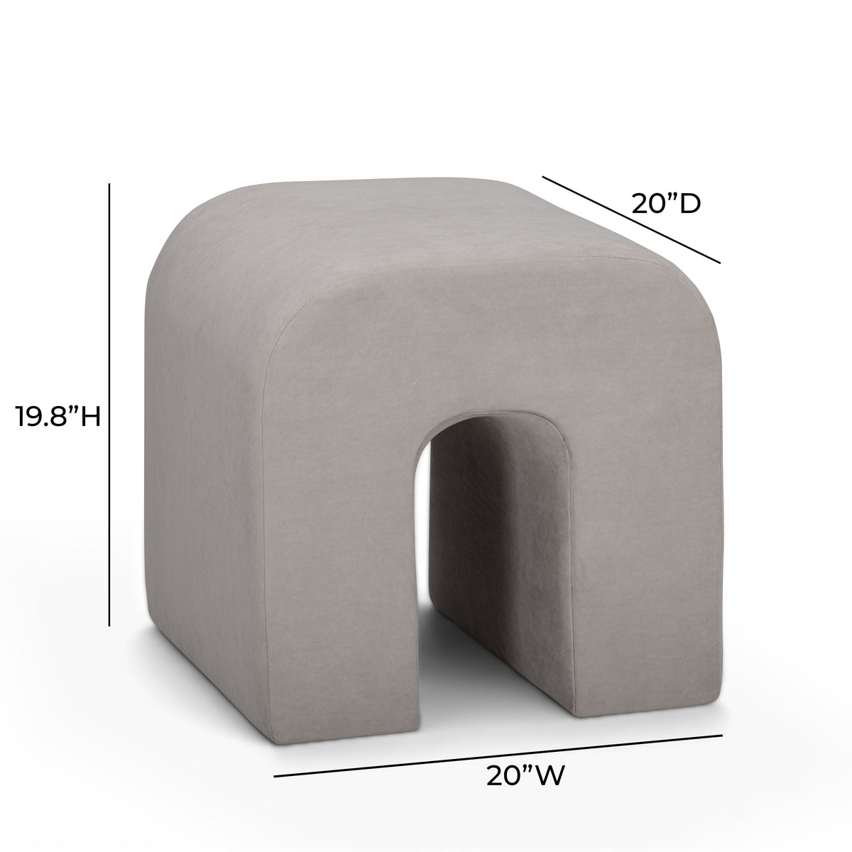 Desi Performance Fabric Ottoman - View 7