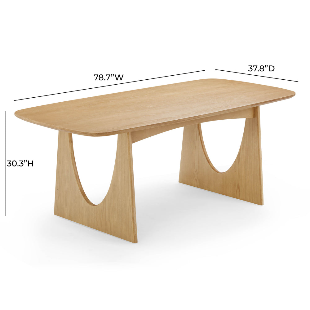 Cybill Natural Ash Rectangular Dining Table (79"-94") dimensions