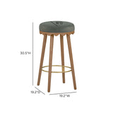 Oodle Performance Vegan Mohair Bar and Counter Stool fabric swatch close up showing soft nap