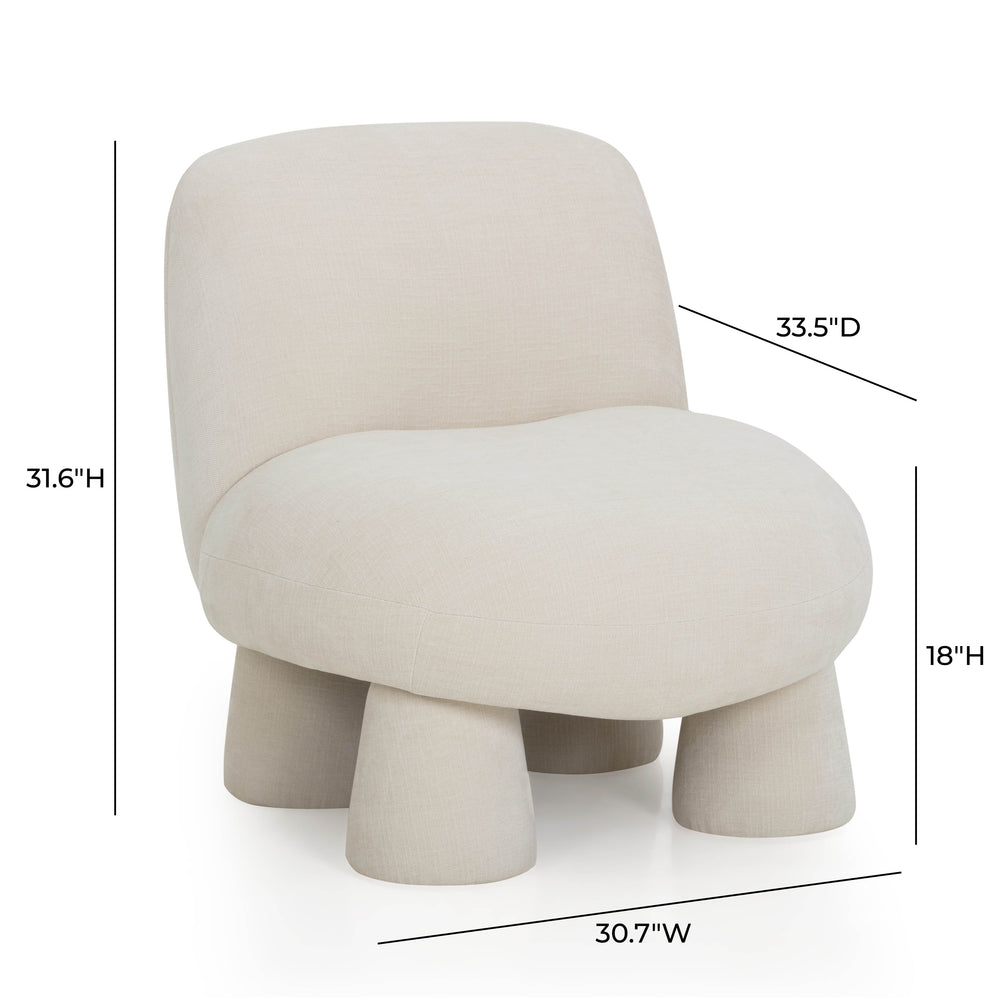 Stomp Upcycled Chenille Accent Chair dimensions