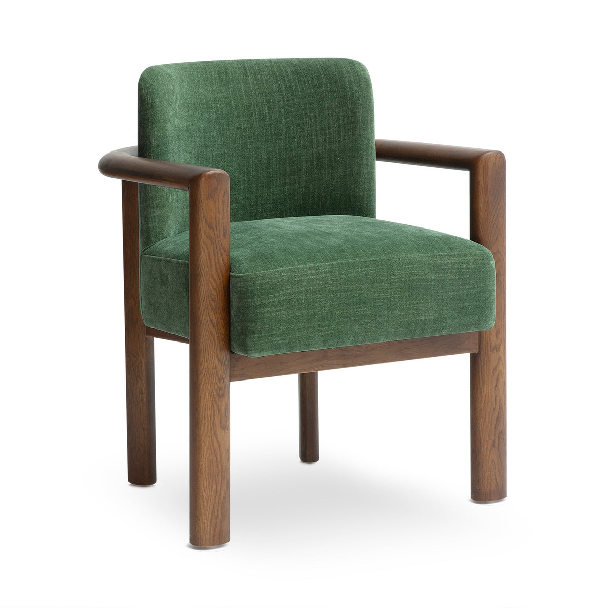 Irma Dining Chair in Forest Green colorway front view