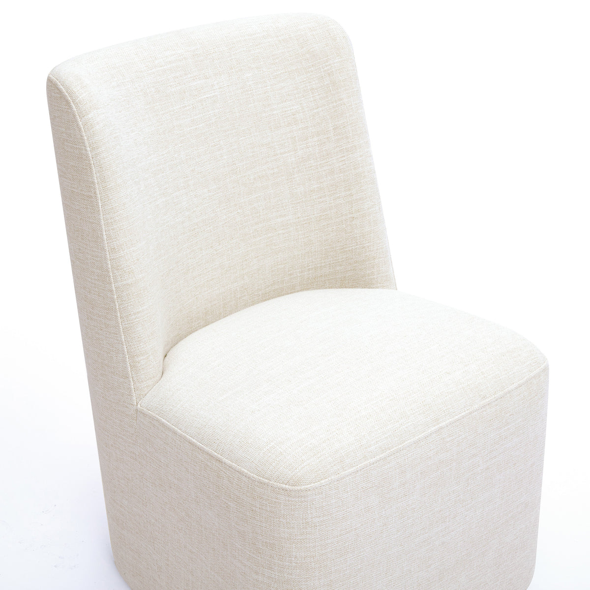 Melissa Performance Fabric Rolling Dining Chair - View 4