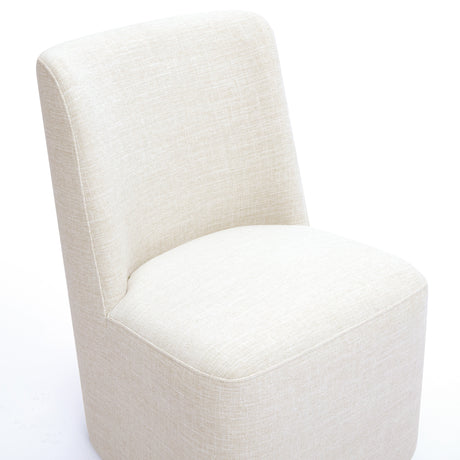Melissa Performance Fabric Rolling Dining Chair - View 4