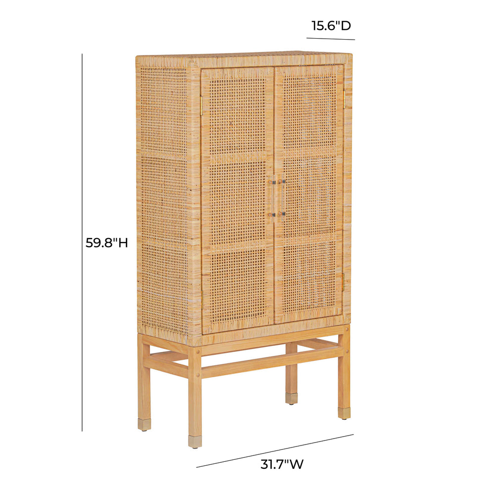 Amara Woven Rattan Cabinet dimensions