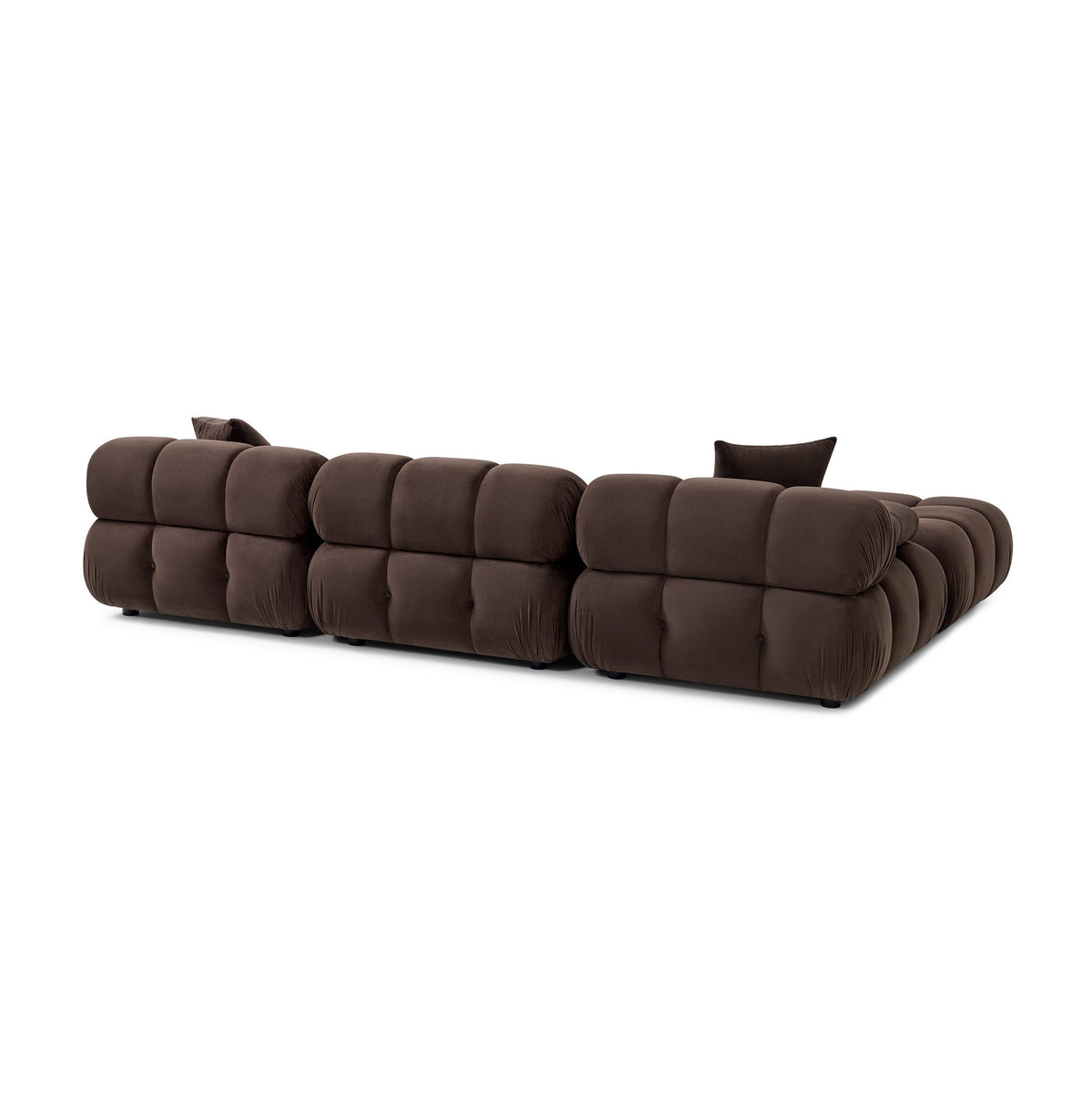 Calliope 4-piece modular sectional in olive green upholstery alternative