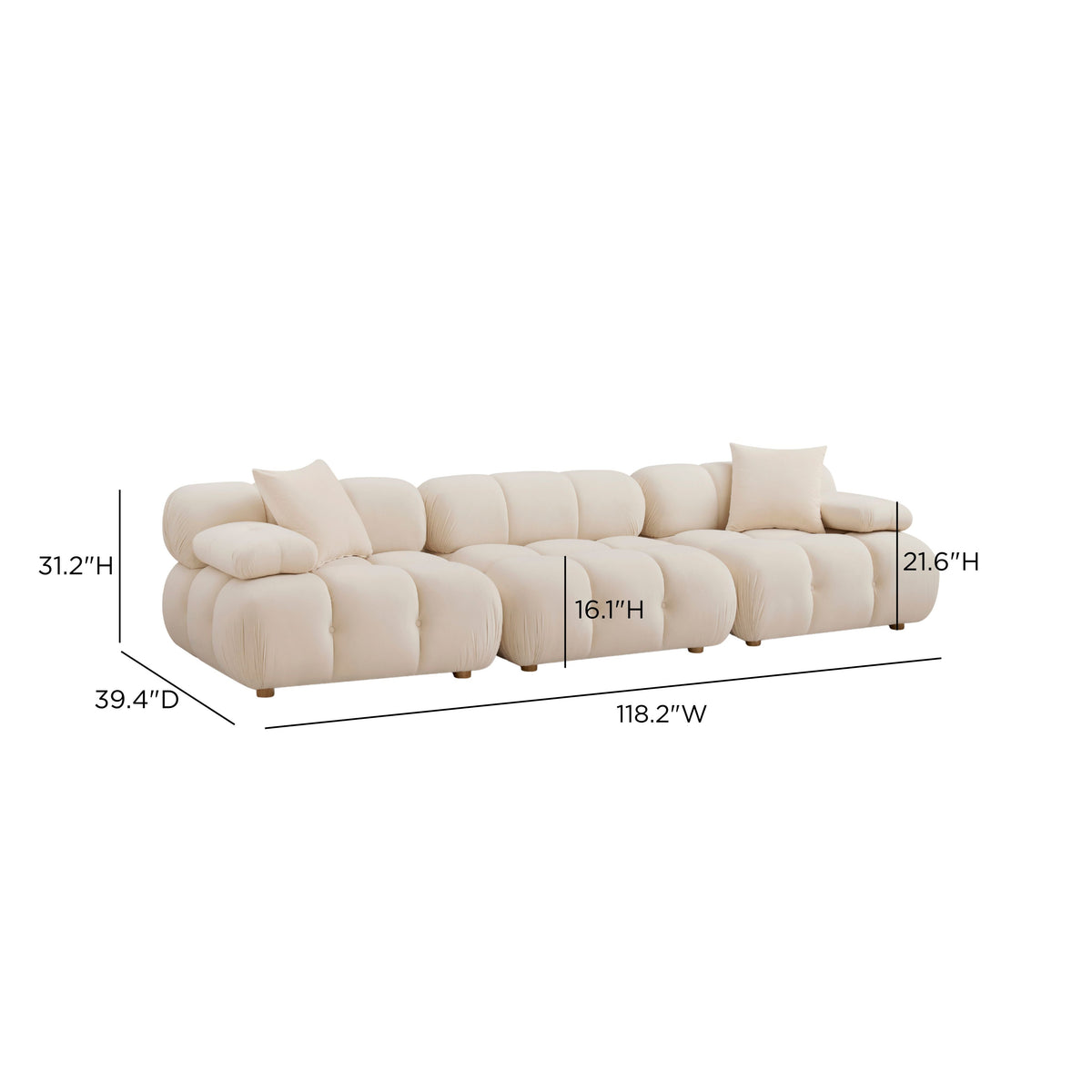 Calliope 118" Modular Sofa - View 35