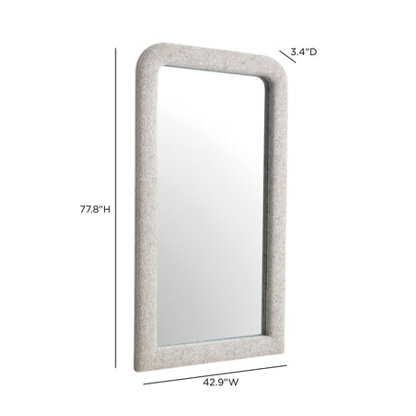 Heidi 43"X78" Upholstered Oversized Floor Mirror - View 5