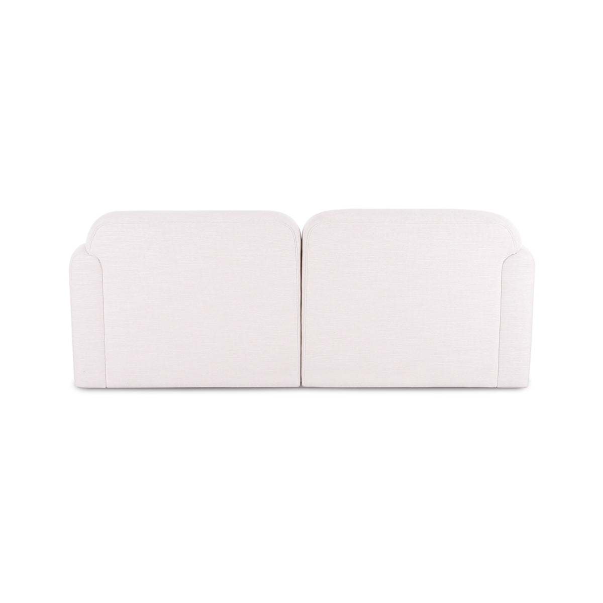 Gorge 81 inch modular loveseat styled in a modern minimalist living room setting