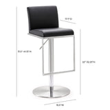 Amalfi Performance Vegan Leather Adjustable Stool - View 32