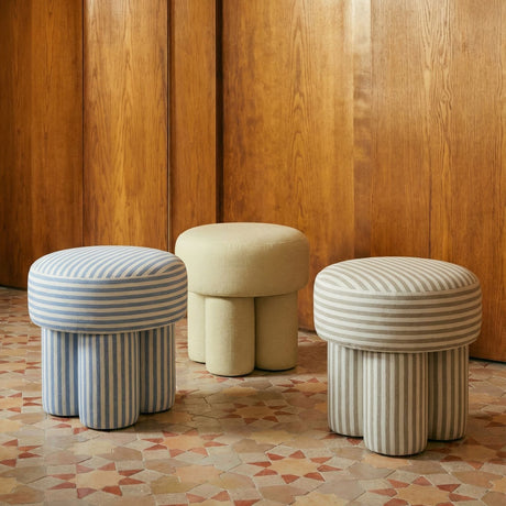 Masha Linen Accent Stool - View 9