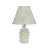 Edith Scalloped Papier Mache Flower Pleated Table Lamp - View 1