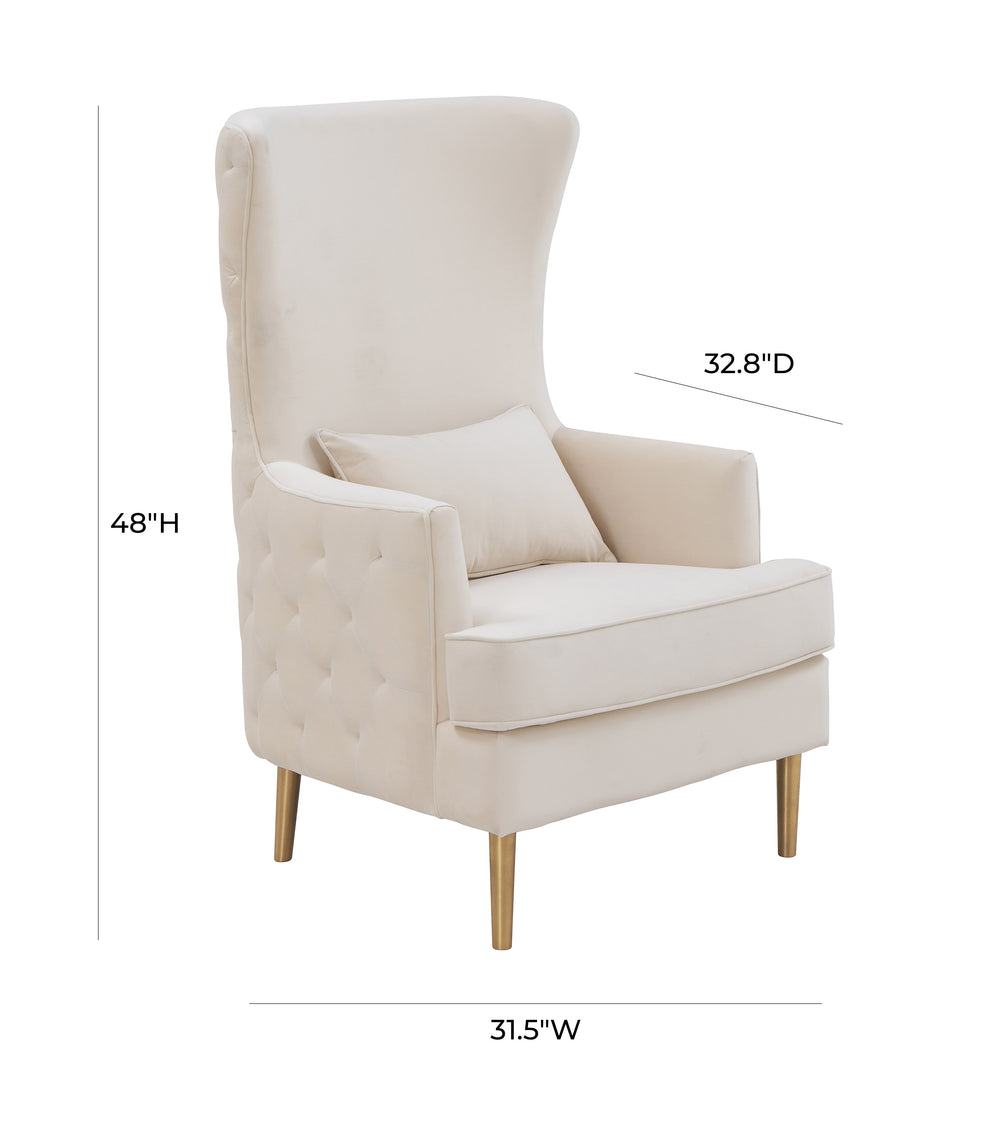 Alina Tall Tufted Back Chair dimensions