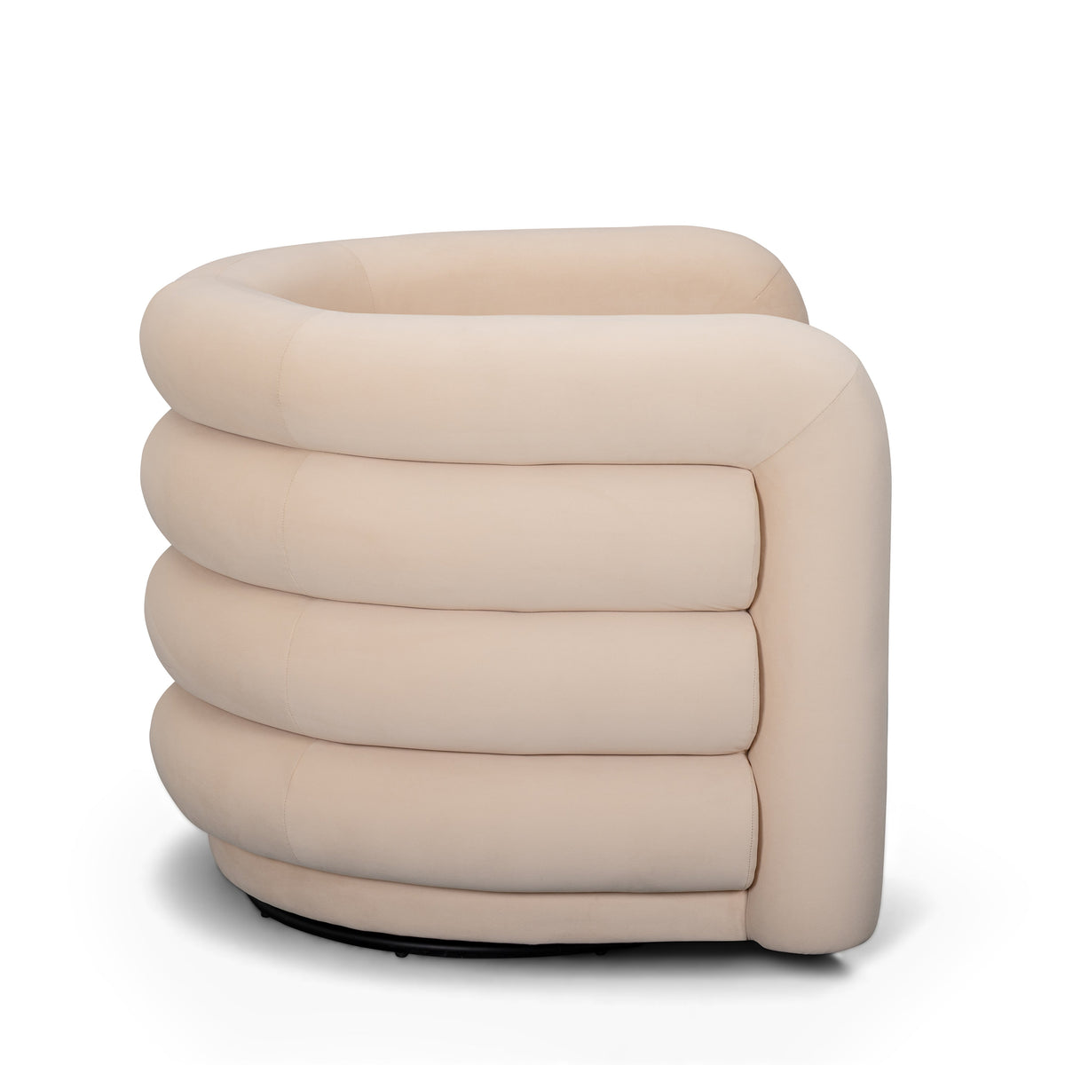 Curves Performance Velvet Swivel Accent Chair - View 19
