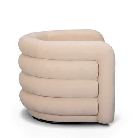 Curves Performance Velvet Swivel Accent Chair - View 19