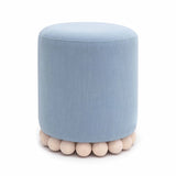 Base construction and ball feet detail of Dex round ottoman