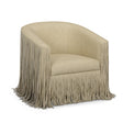 Shag Me Performance Vegan Leather Swivel Accent Chair - View 2