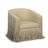 Shag Me Performance Vegan Leather Swivel Accent Chair - View 1