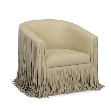 Shag Me Performance Vegan Leather Swivel Accent Chair - View 1