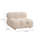 Calliope Performance Modular Armless Chair - View 29