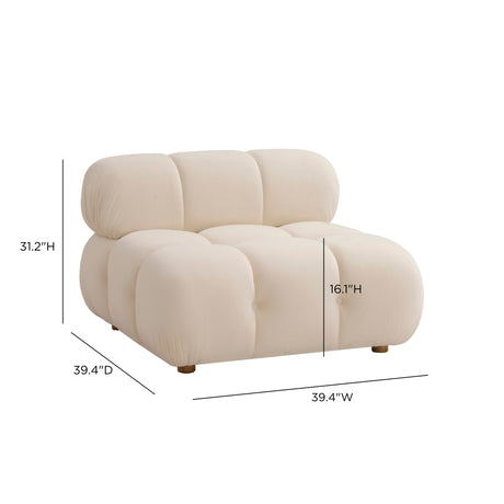 Calliope Performance Modular Armless Chair - View 29