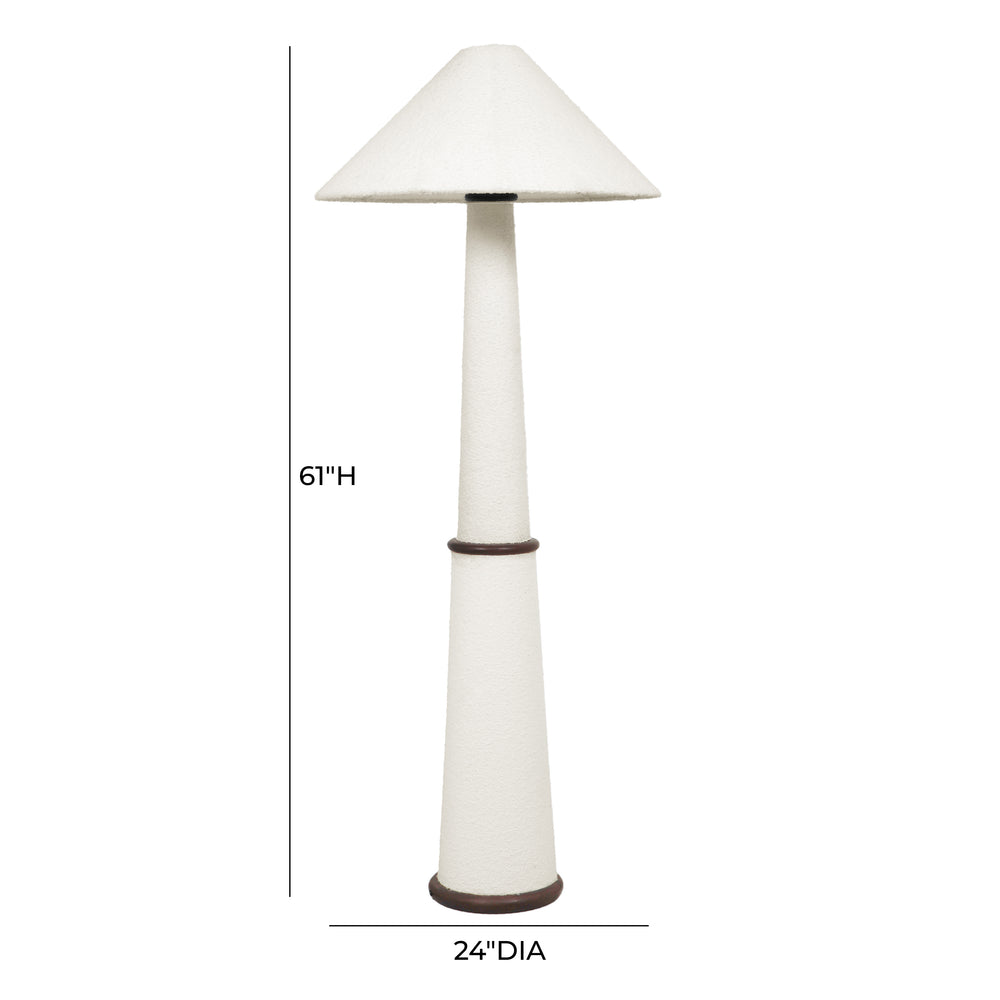 Faith White Boucle Floor Lamp dimensions