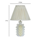 Edith Scalloped Papier Mache Flower Pleated Table Lamp - View 6