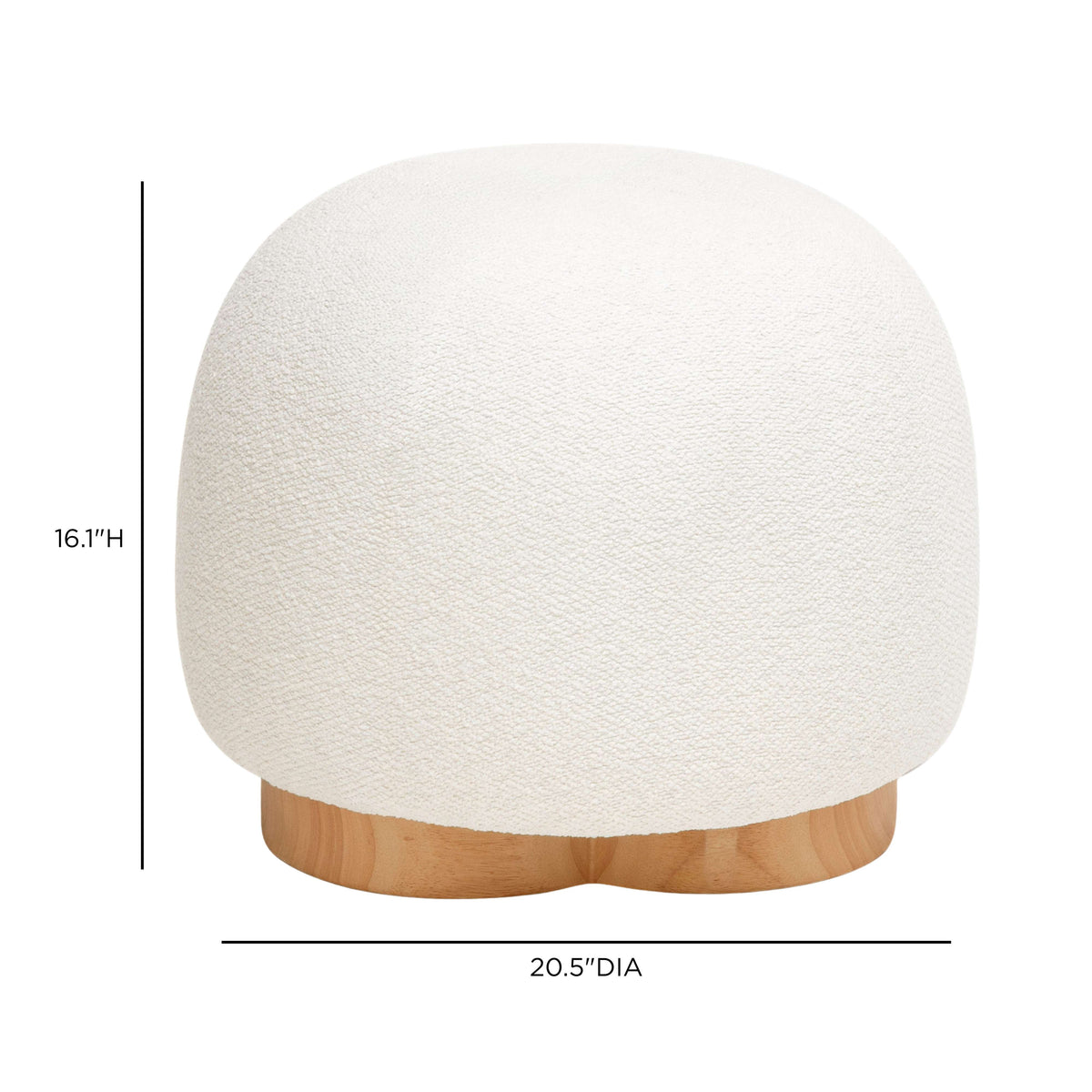 Oopa Swivel Ottoman complete product profile view highlighting compact scale