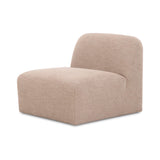Cream Gorge modular armless chair configured within modern sectional sofa