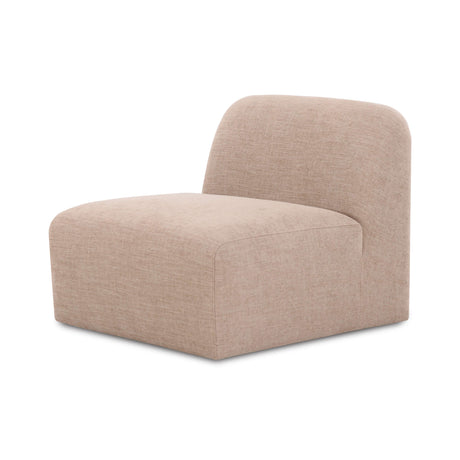 Cream Gorge modular armless chair configured within modern sectional sofa