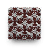 Raji Leopard Performance Jacquard Ottoman - View 4