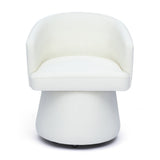 Kristen Rolling Desk Chair in Taupe textured fabric surface