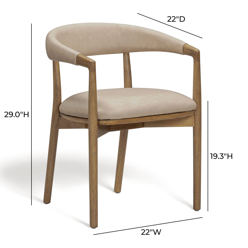 Vina Vegan Leather Dining Chair dimensions