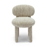 Manu Performance Fabric Side Chair in studio lighting showcasing fabric surface detailing