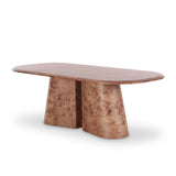 Gladyss 87" Burl Oval Dining Table - View 4