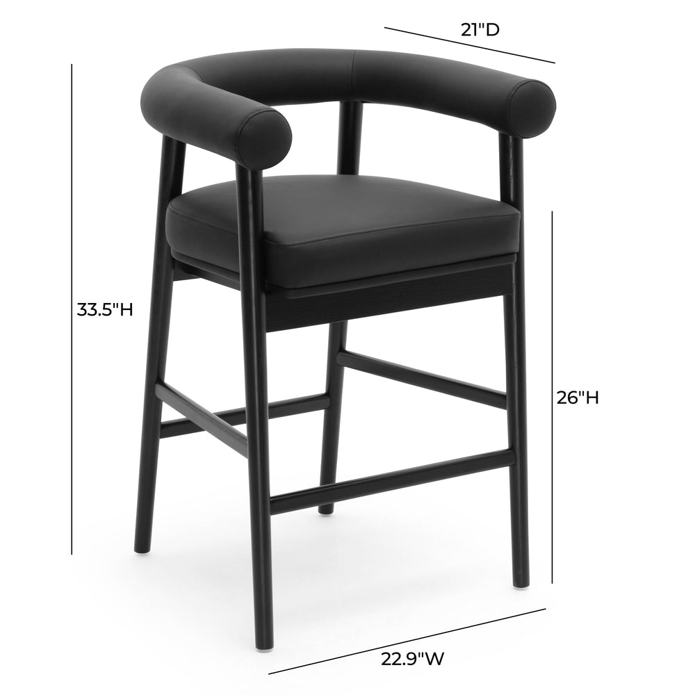 Spara Performance Vegan Leather Counter Stool dimensions
