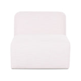Gorge Modular Armless Chair cream upholstery side profile perspective