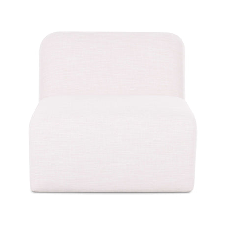 Gorge Modular Armless Chair cream upholstery side profile perspective
