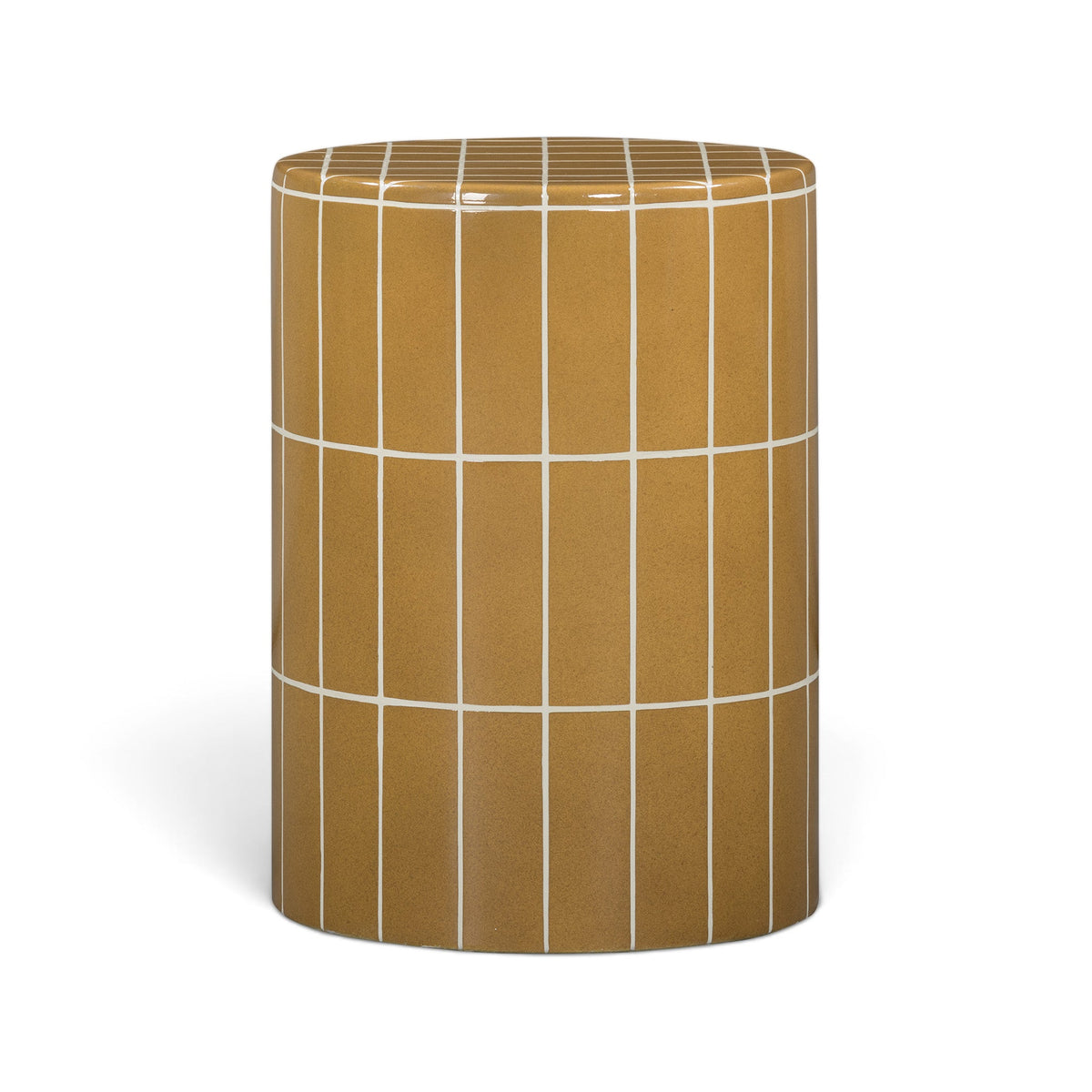 Tatiana concrete outdoor side table in forest green finish